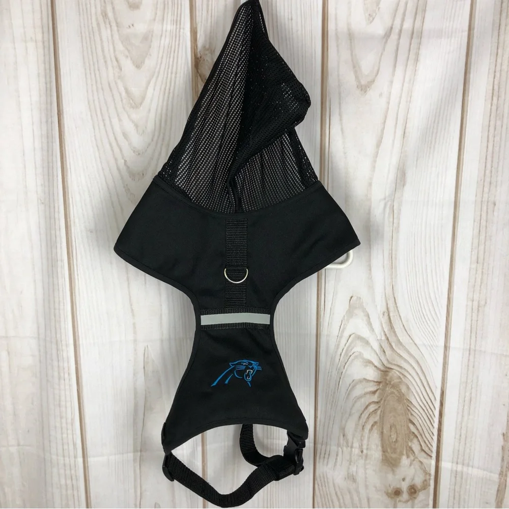 NFL Panthers Pet Harness with Mesh Hoodie